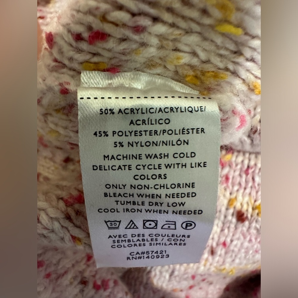 LOFT Outlet Women's Speckled Cable Knit Sweater- size Medium - Picture 6 of 6